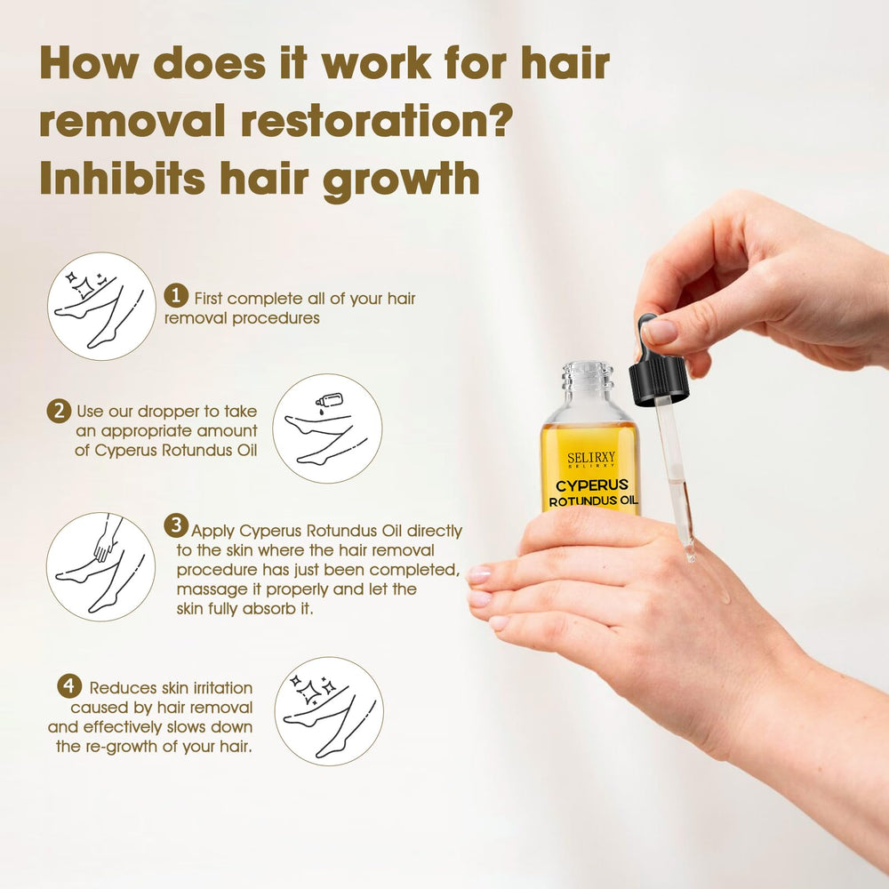 Nodfens Cyperus Rotundus oil application showing easy daily use for radiant skin.