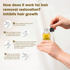 Nodfens Cyperus Rotundus oil application showing easy daily use for radiant skin.