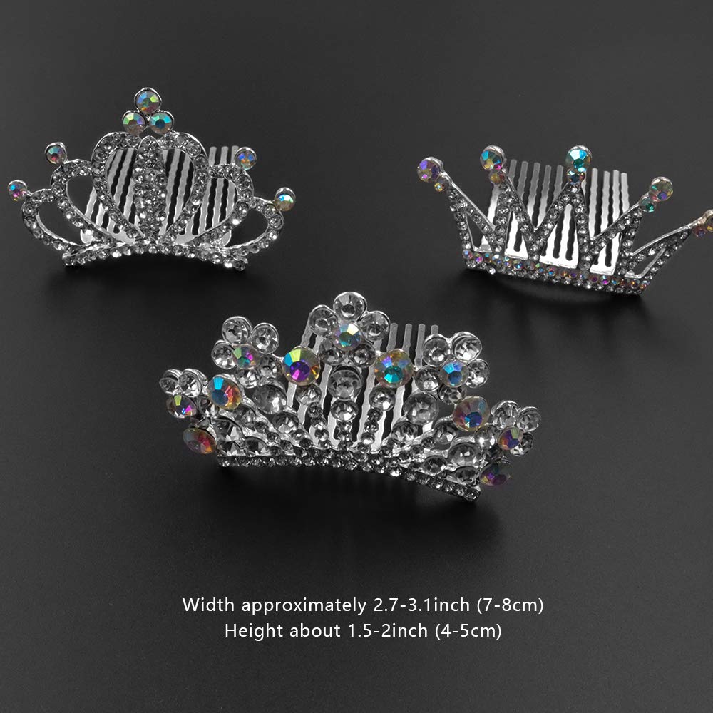 NODG silver tiaras crown with crystal embellishments adds sparkle