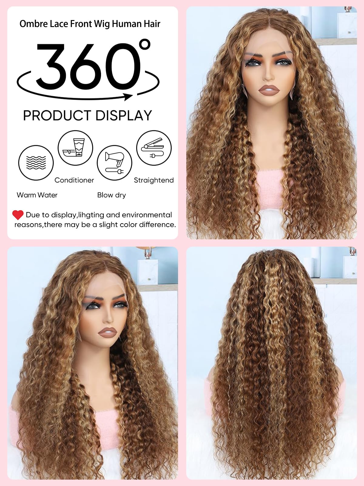 Noella Honey Blonde 13x6 pre-plucked hairline for quick, natural looks.