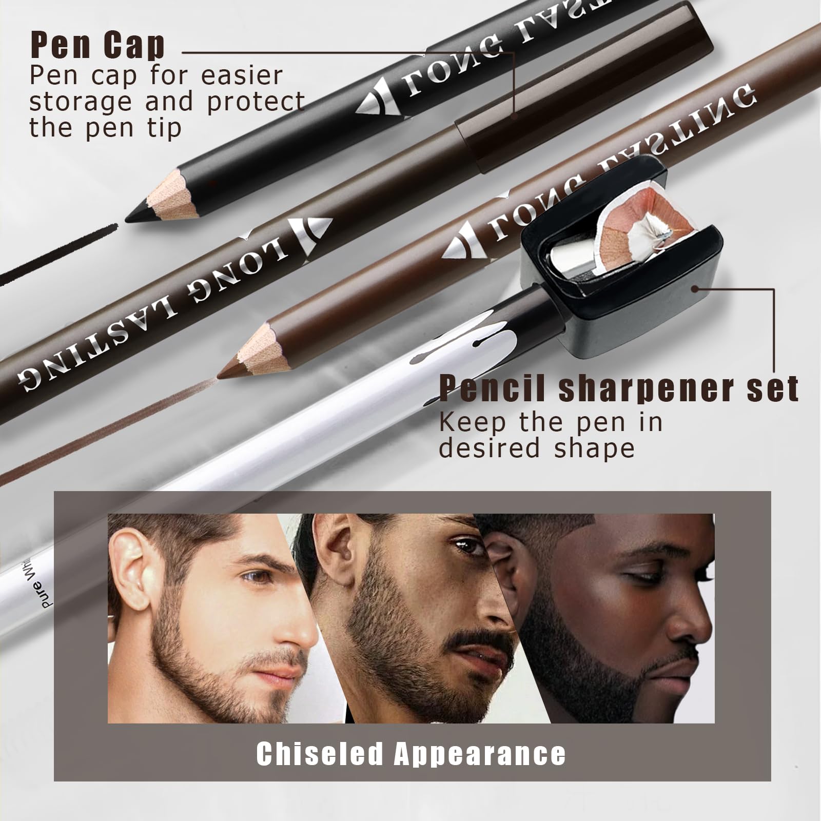 Noerrors barber pencil cap-on tip keeping the pencil tip sharp for precise drawing