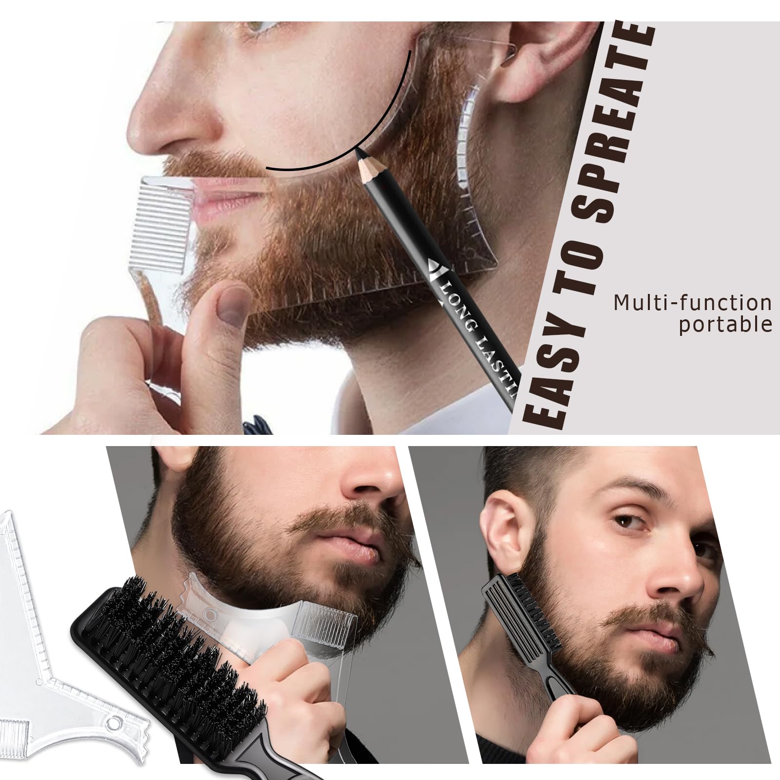Noerrors barber pencil ruler guide demonstrating guided line accuracy