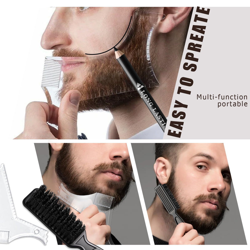 Noerrors barber pencil ruler guide demonstrating guided line accuracy