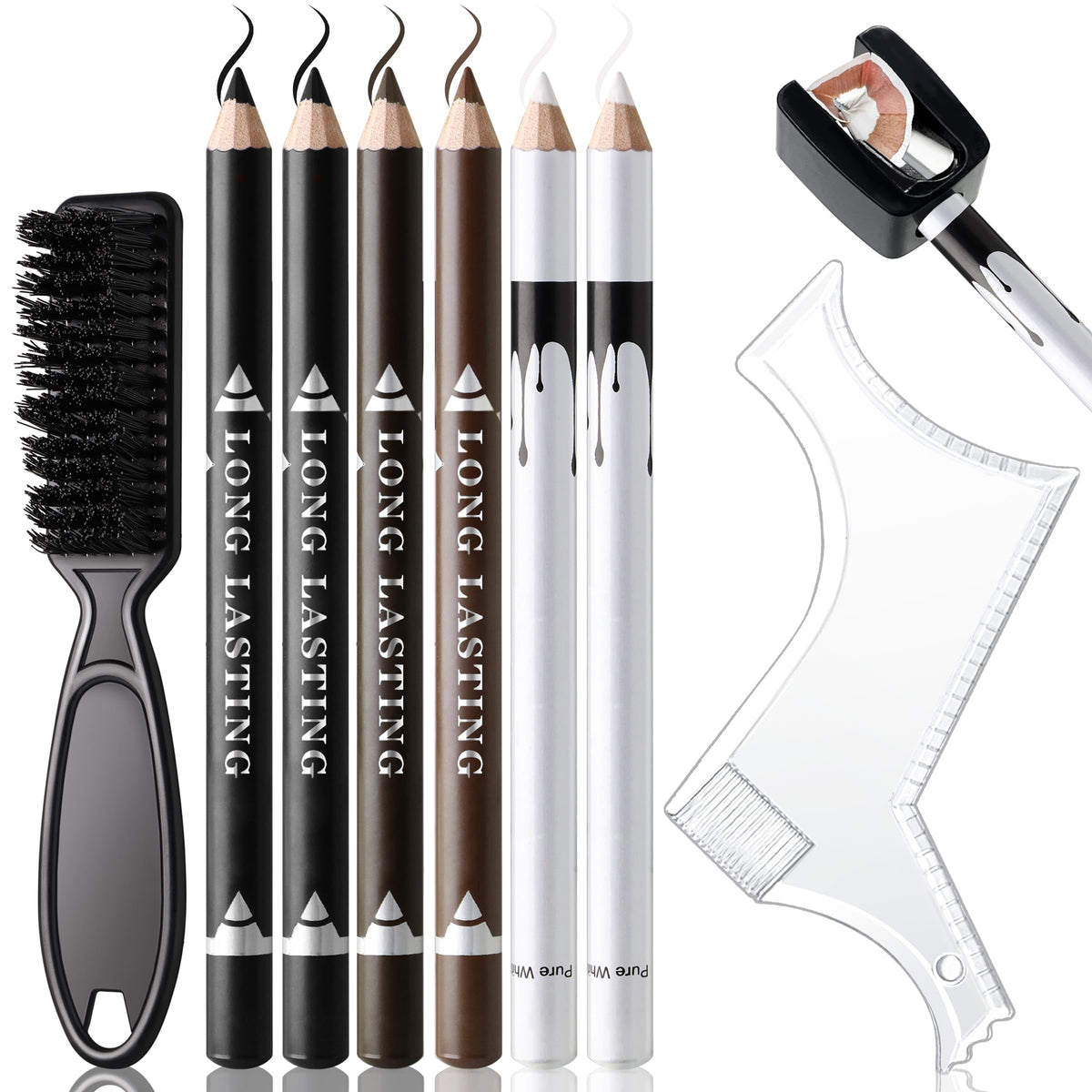 Noerrors barber pencil set showing hairline shaping close-up for precise edge definition