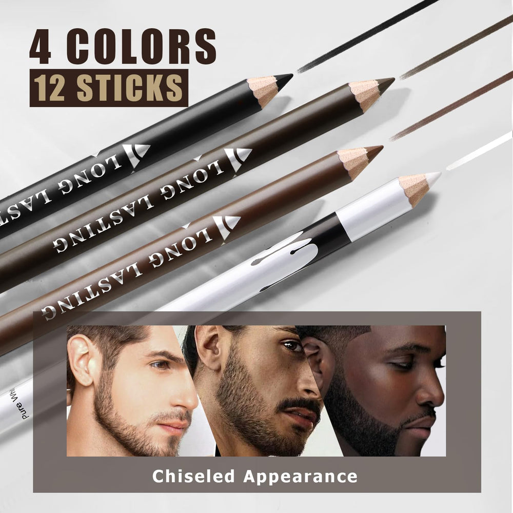 Noerrors barber pencil set close-up showing smooth glide texture.