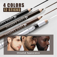 Noerrors barber pencil set close-up showing smooth glide texture.