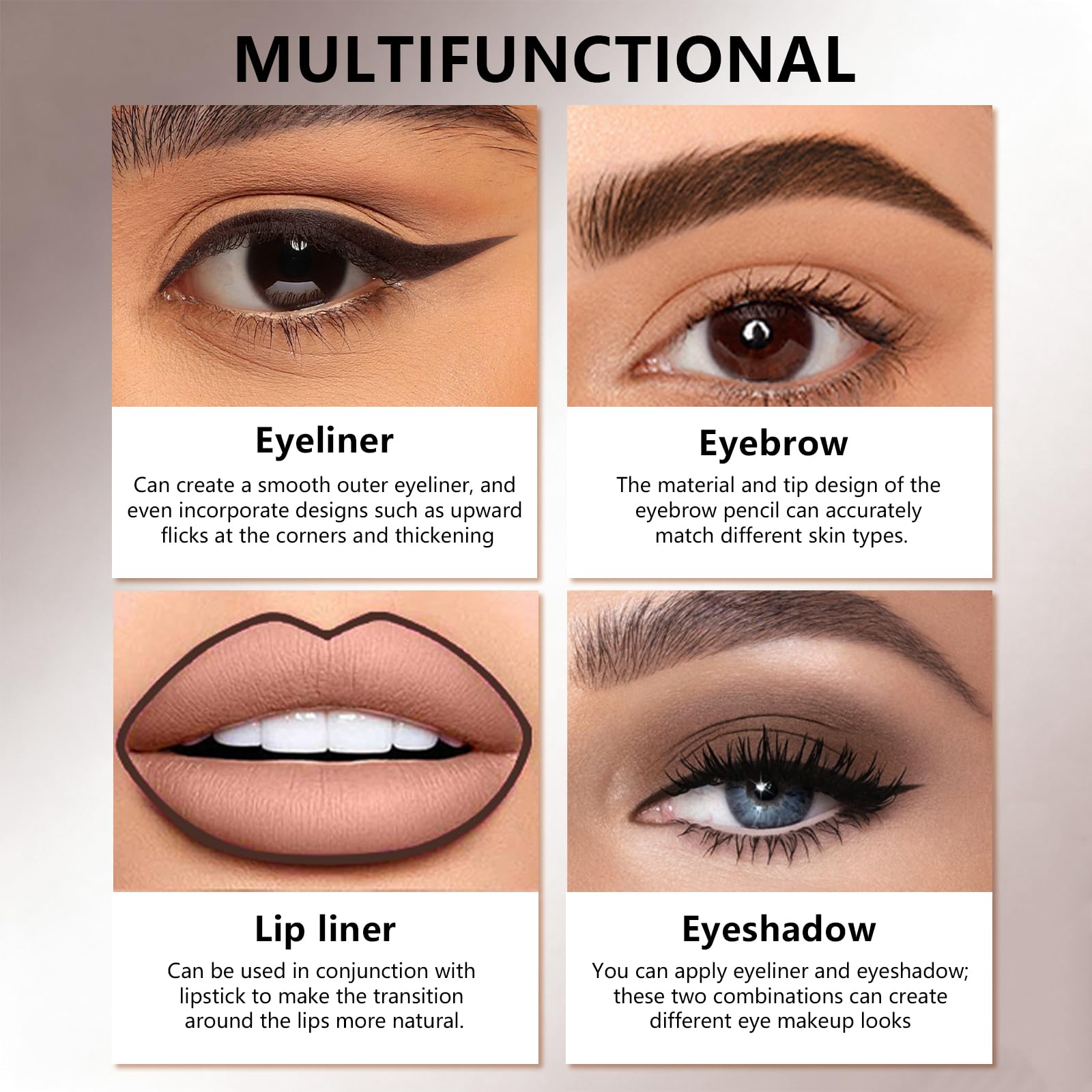 Noerrors delineador gel café profundo para líneas definidas y duraderas.