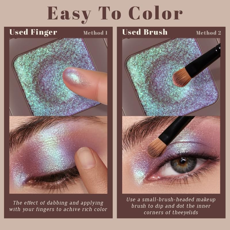 Noerrors duochrome plum mauve green blue glitter eyeshadow festival sparkle look