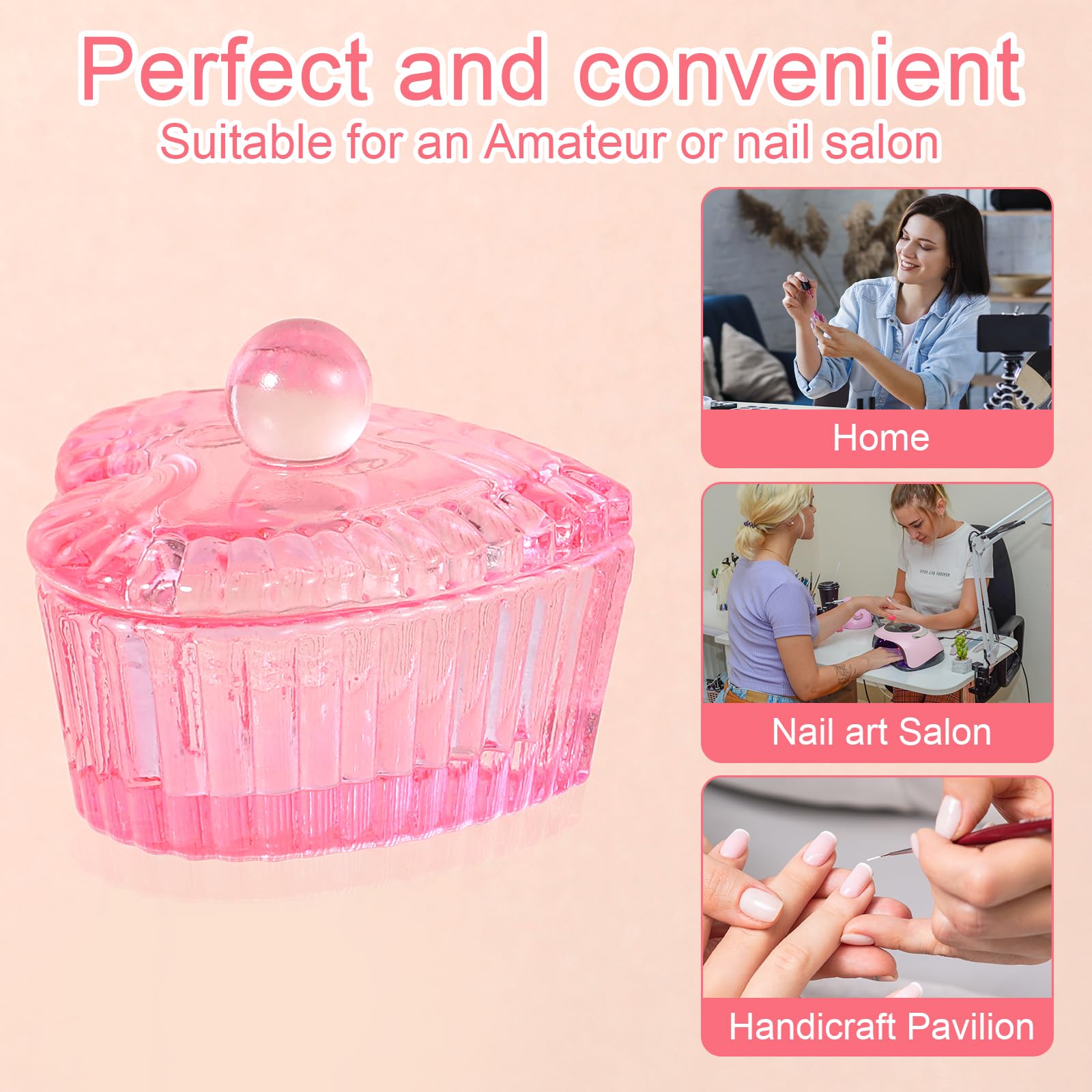 Nogeqi dappen dish para joyas pequeñas rosa uso manicura