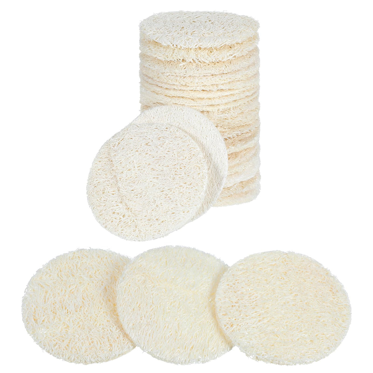 Nogeqi esponja lufa facial 20 piezas para limpieza suave