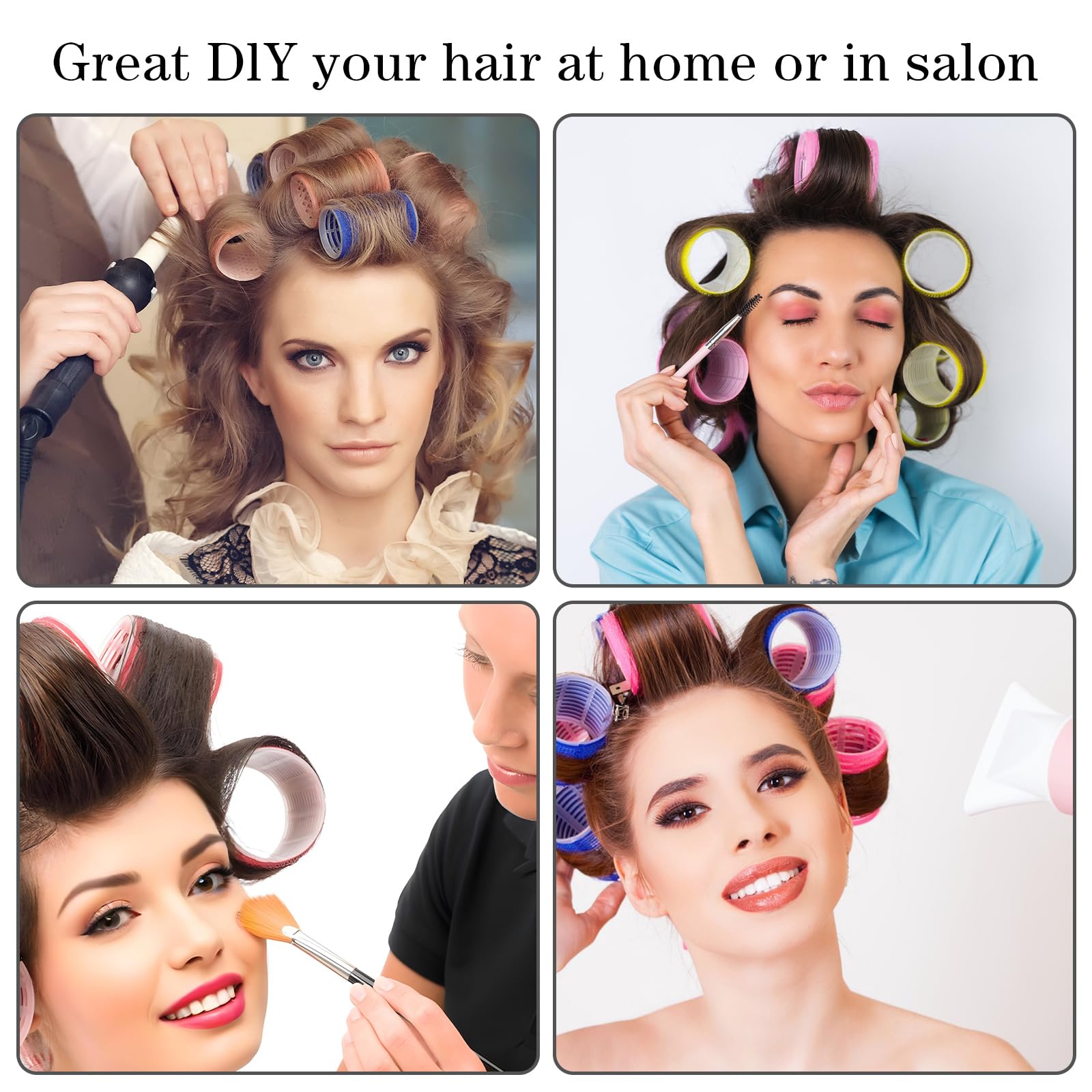 Nogeqi hot roller clips easy-use design stabilizes hair for comfortable styling.