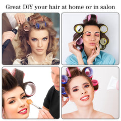 Nogeqi hot roller clips easy-use design stabilizes hair for comfortable styling.