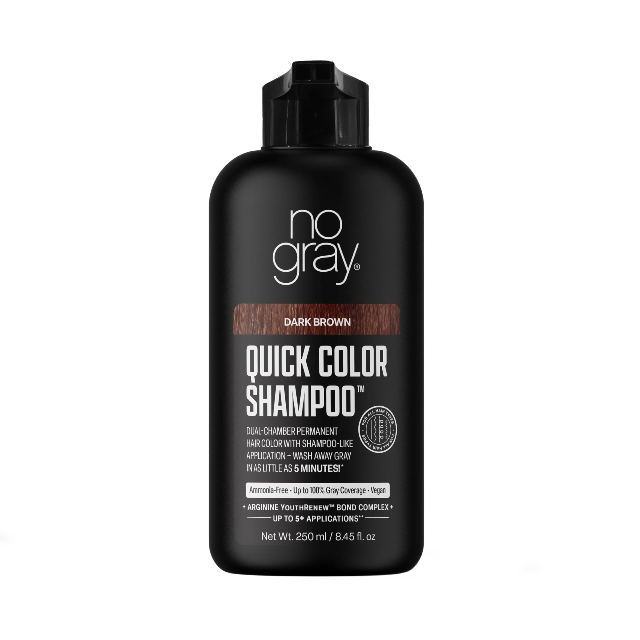No Gray: doble camara muestra la mezcla perfecta para tono marron oscuro.