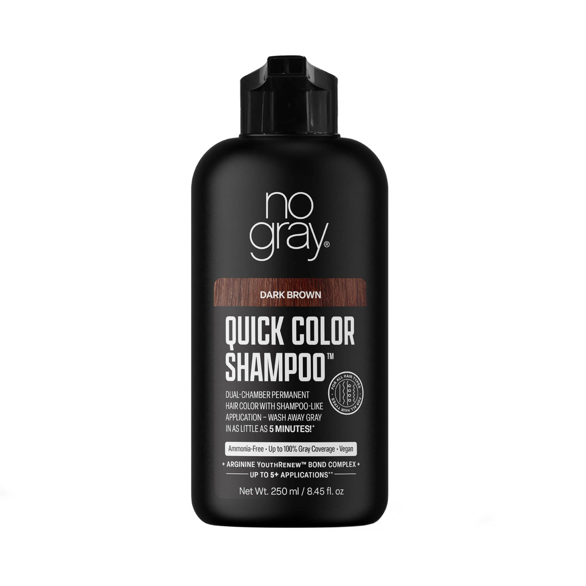 No Gray: doble camara muestra la mezcla perfecta para tono marron oscuro.