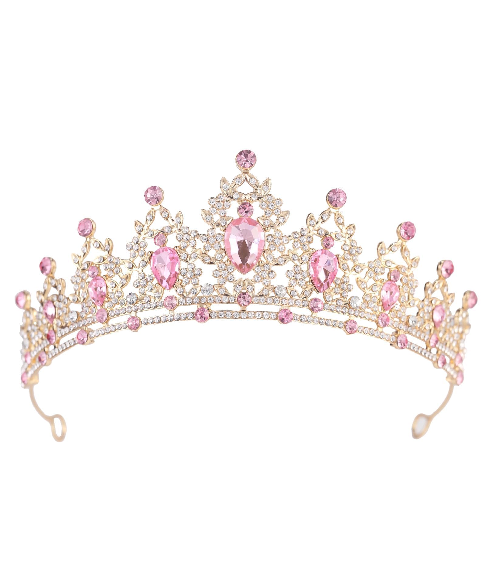 NOIMTTY crystal crown with rhinestones for a shimmering bridal look