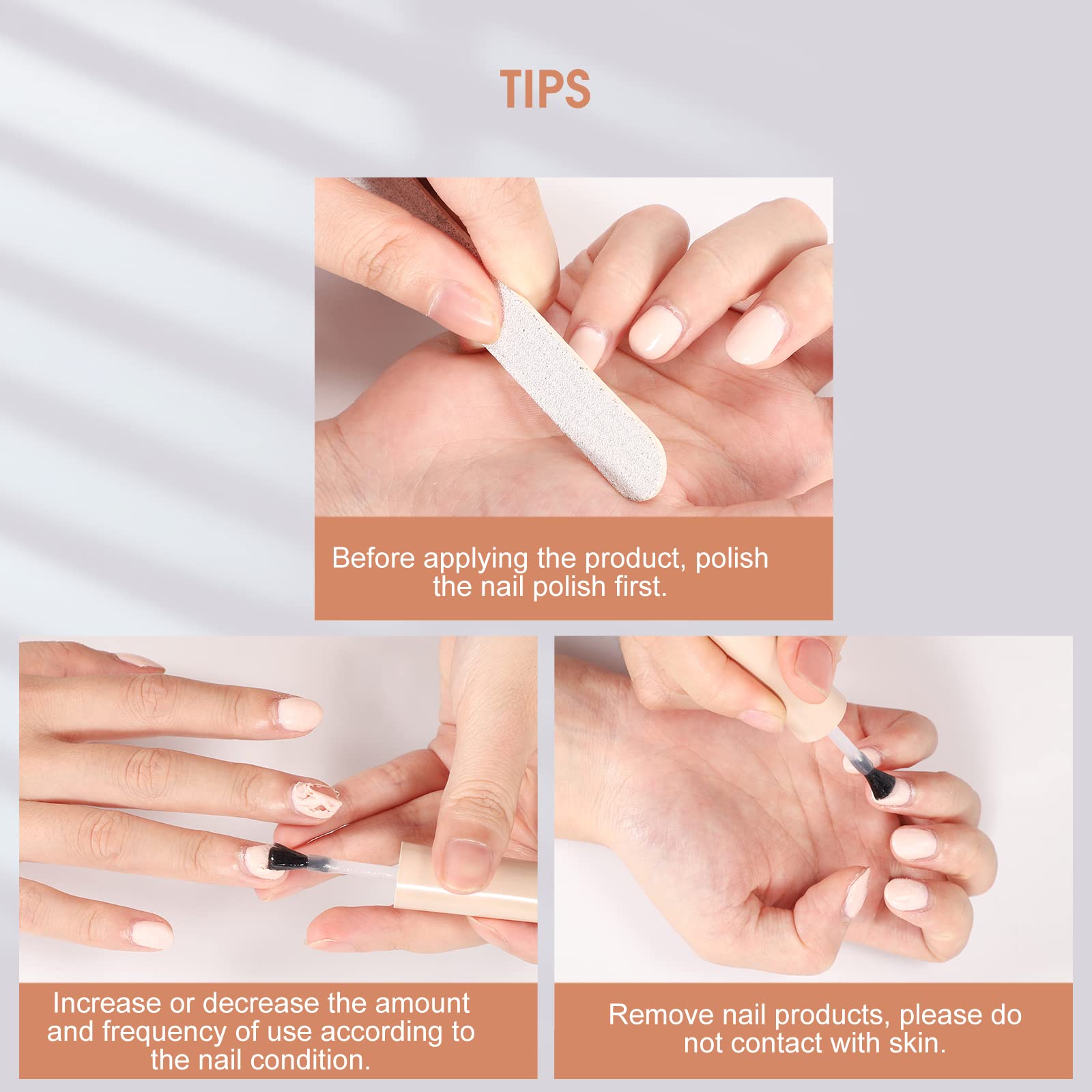 Noiunal after-removal view shows smooth nails