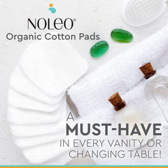 NOLEO cotton rounds face application for gentle skincare routines.