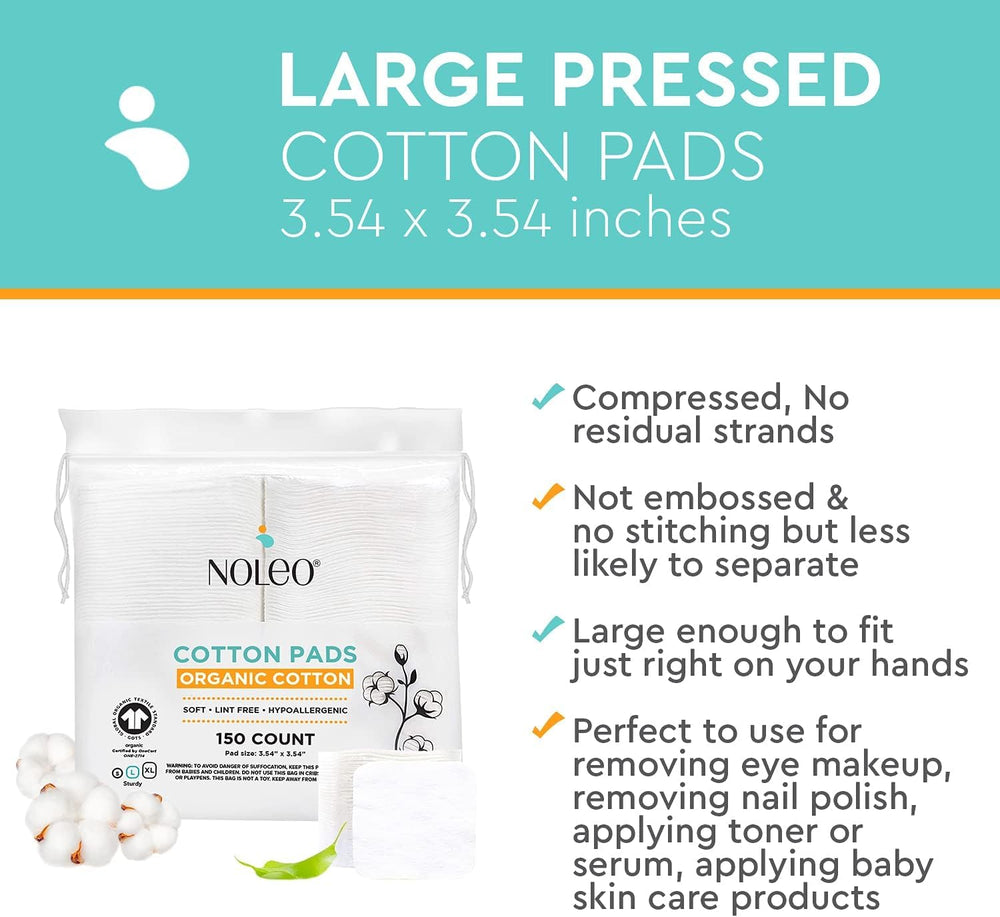 NOLEO cotton rounds soft texture for everyday use.