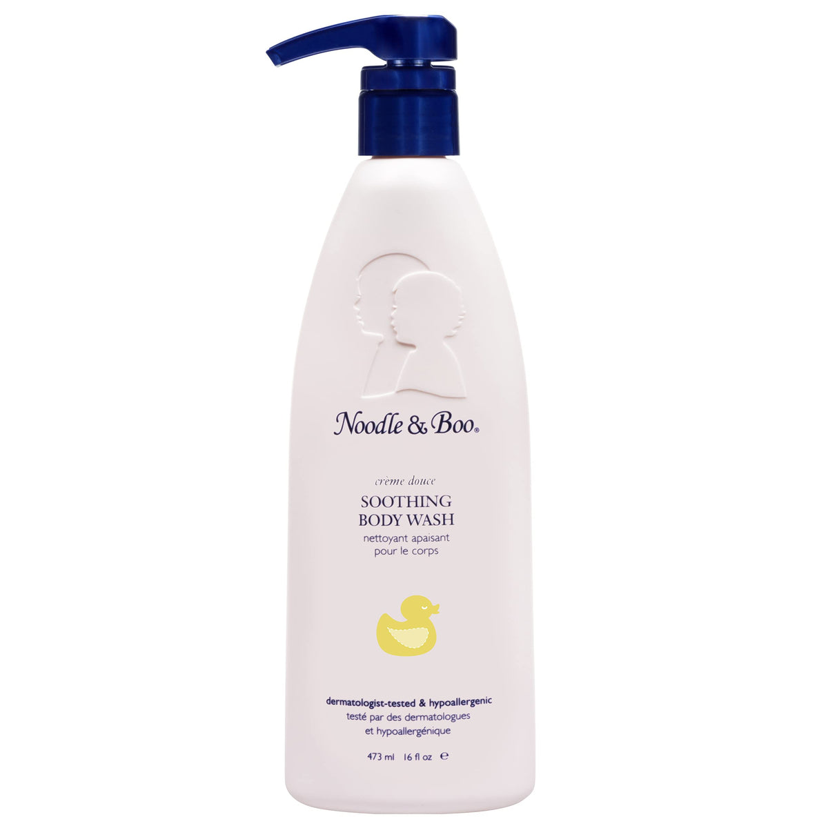 Noodle & Boo gel de baño para bebé en botella, suave y humectante para piel sensible.