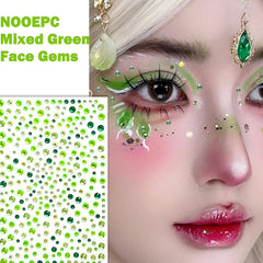 nooepc detalles de cristales verdes para cabello