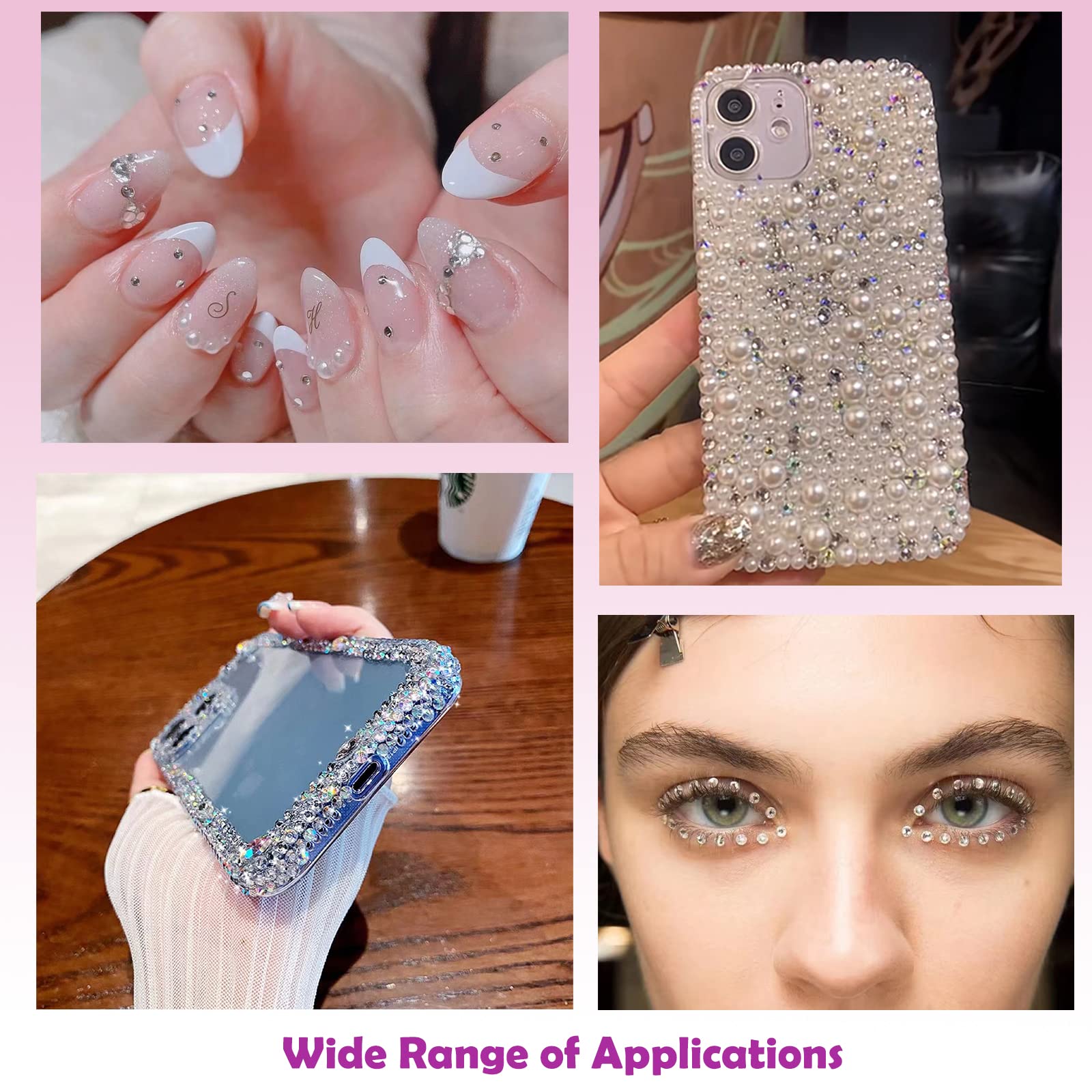 nooepc diy nails and crafts with rhinestone embellishments