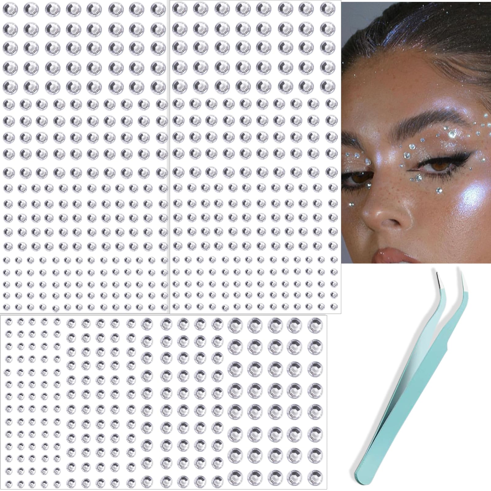 nooepc face gems 660pcs pack for vibrant festival makeup and creative looks