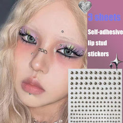 nooepc face gems eyebrow stud set for edgy y2k style