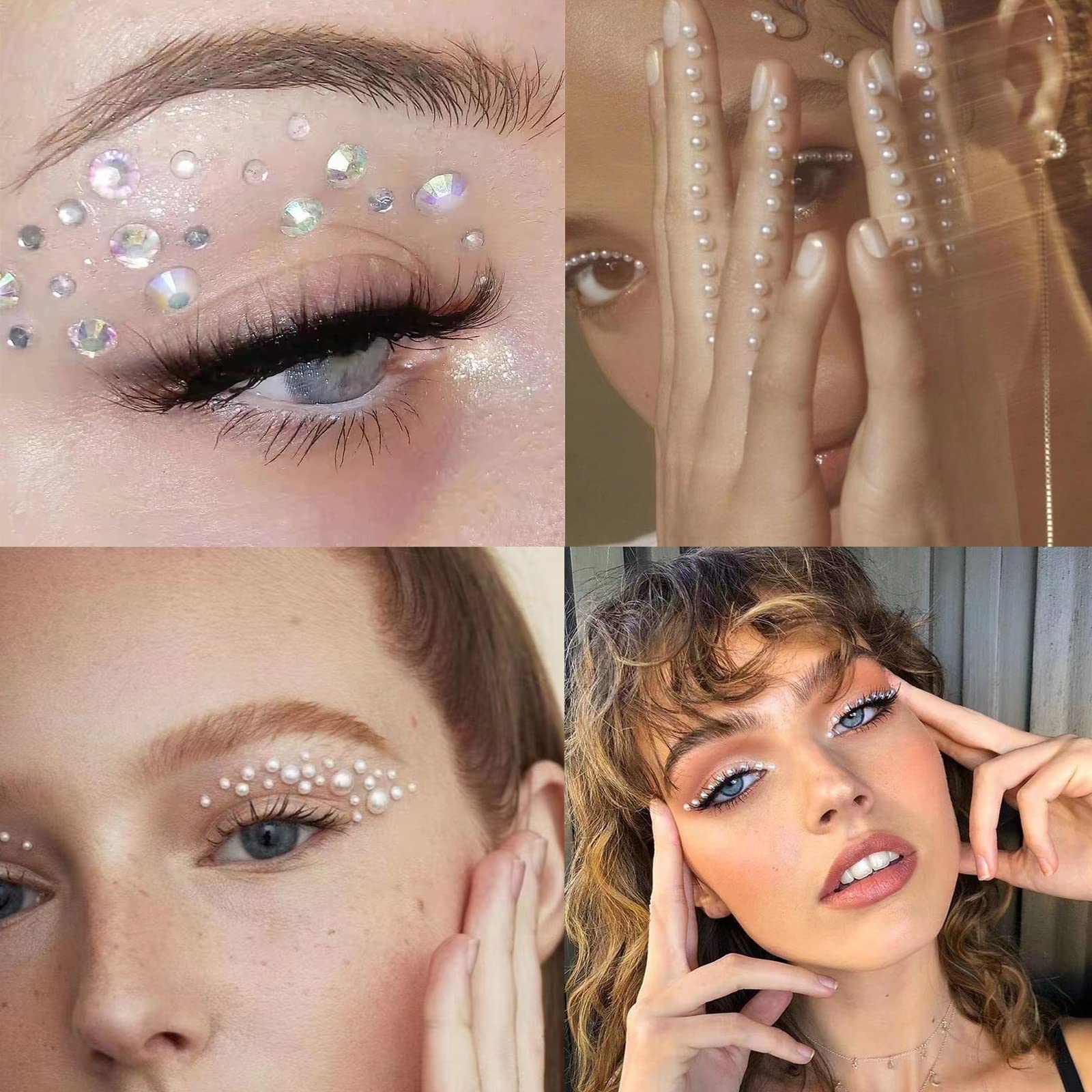 nooepc face gems stick-on application for quick beauty accents