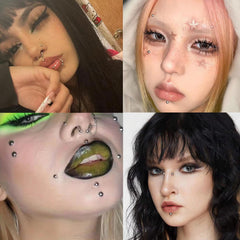 nooepc fake piercings package with three sheets for versatile looks