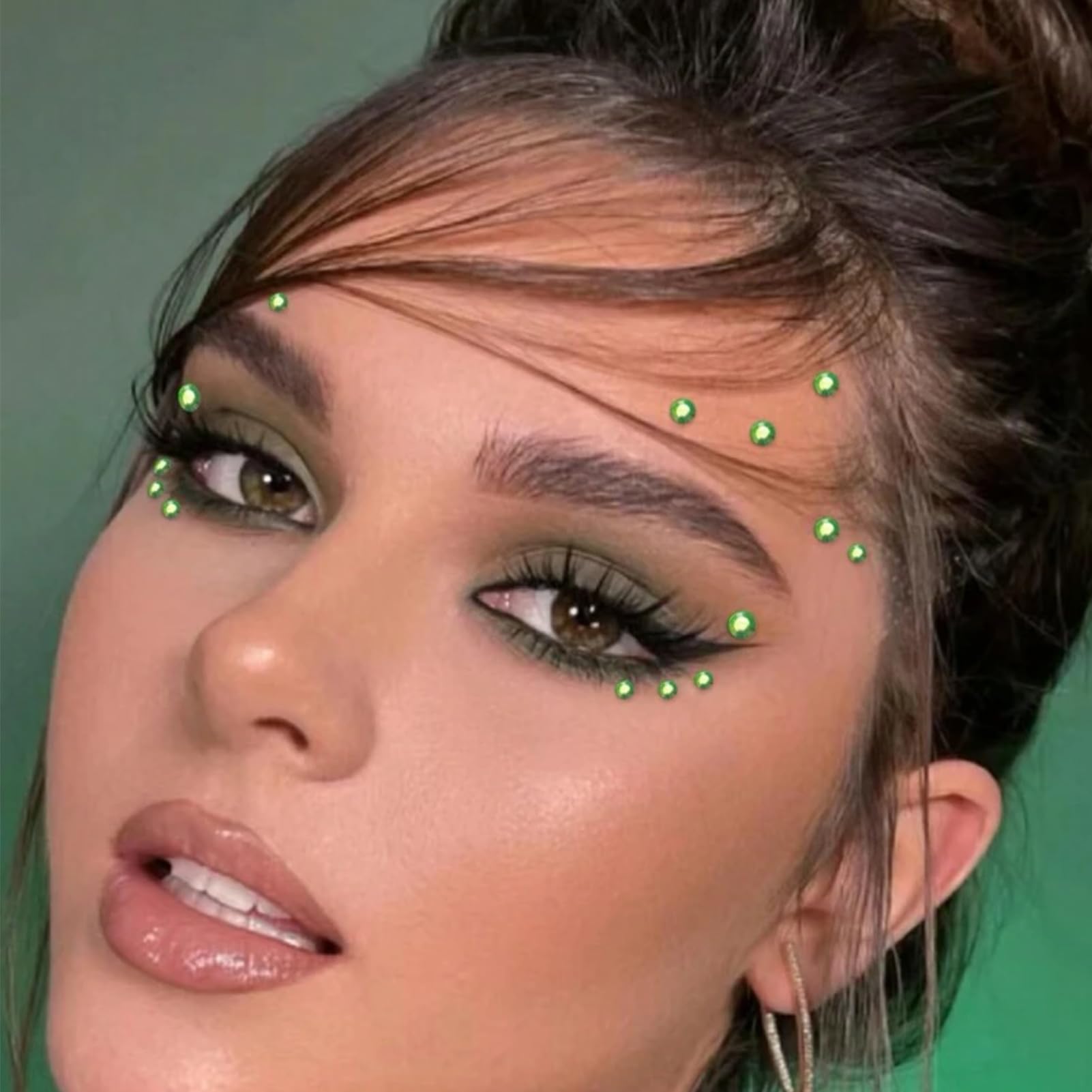 nooepc joyas para cabello verdes ideales para festivales