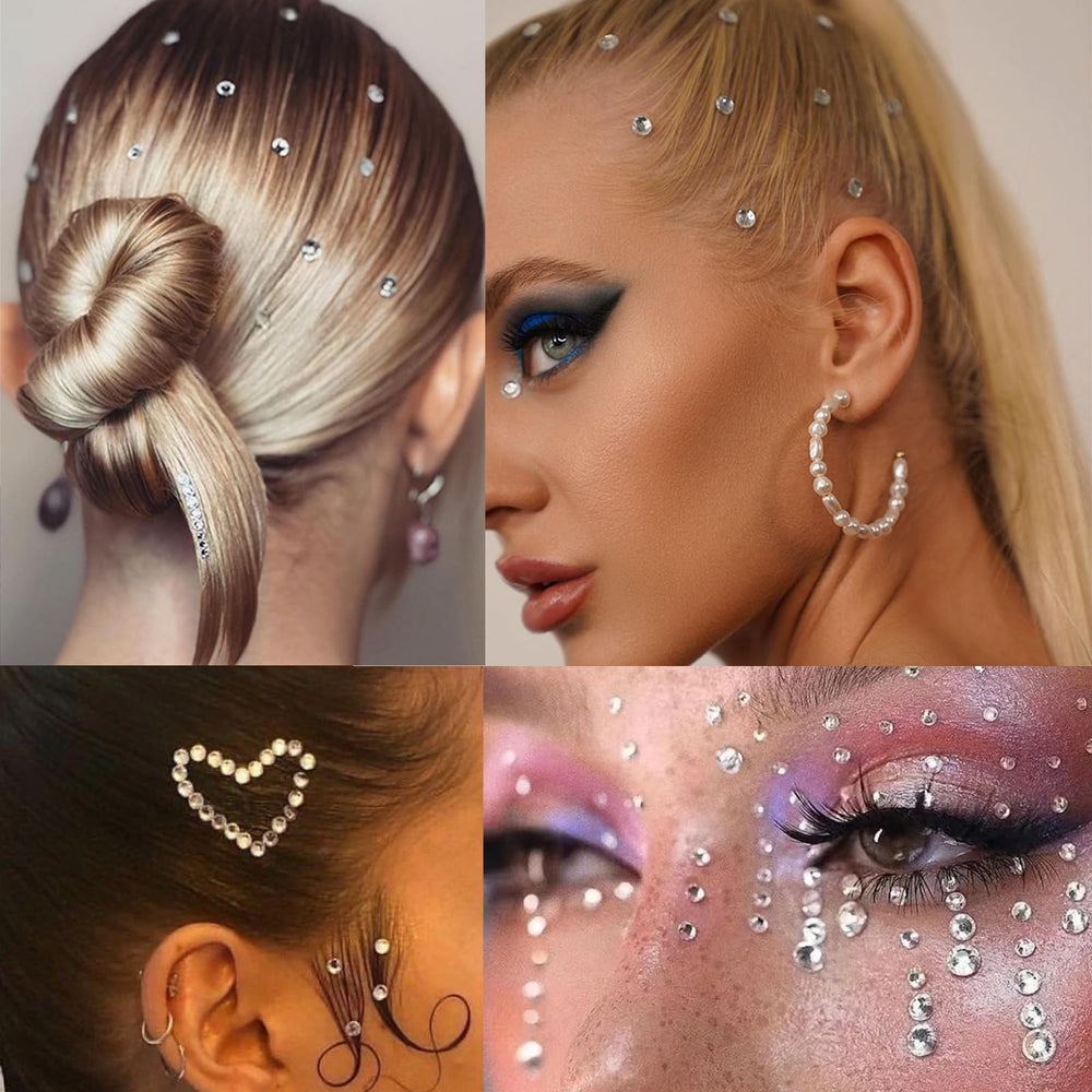 Pegatinas faciales autoadhesivas de nooepc con cristales, ideal para maquillaje