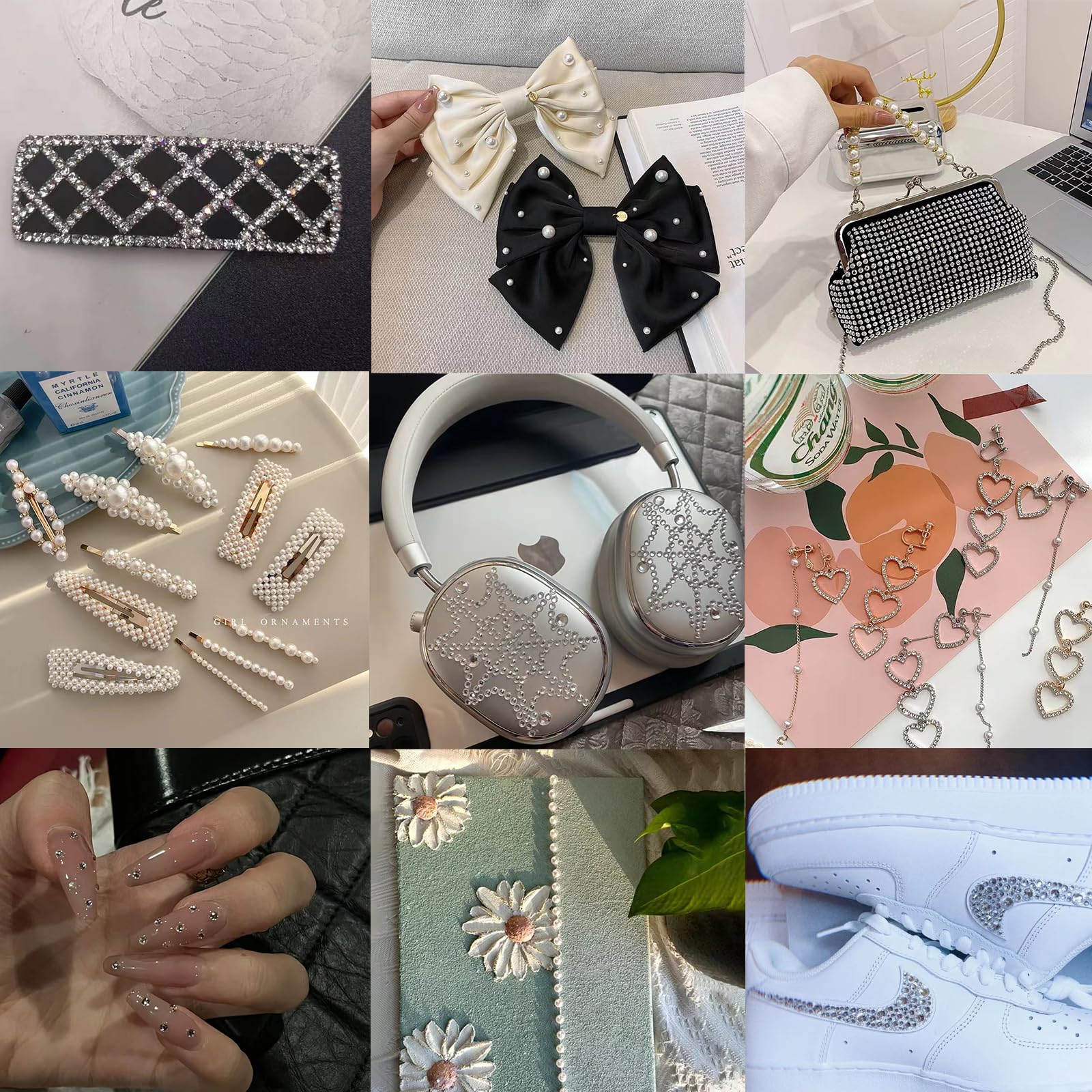 Perlas para cabello nooepc para manualidades y decoraciones creativas