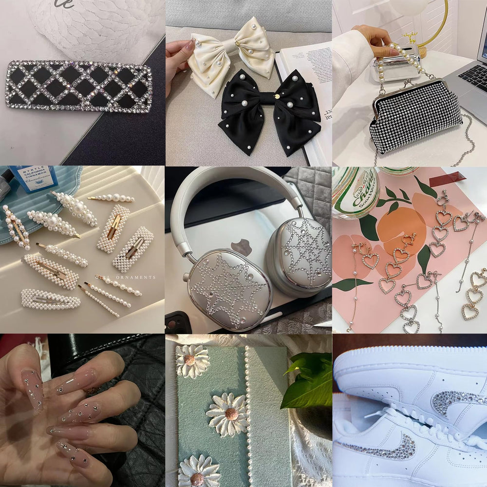 Perlas para cabello nooepc para manualidades y decoraciones creativas