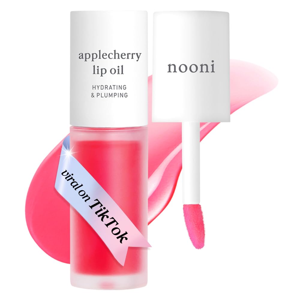 NOONI Aceite labial Applecherry en envase compacto para llevar e hidratar en cualquier lugar.