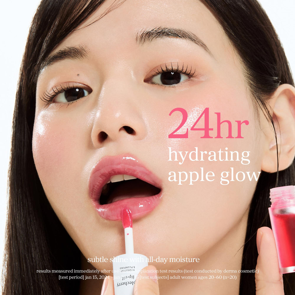 Tamaño de viaje de NOONI Aceite labial Applecherry, perfecto para bolsillos.