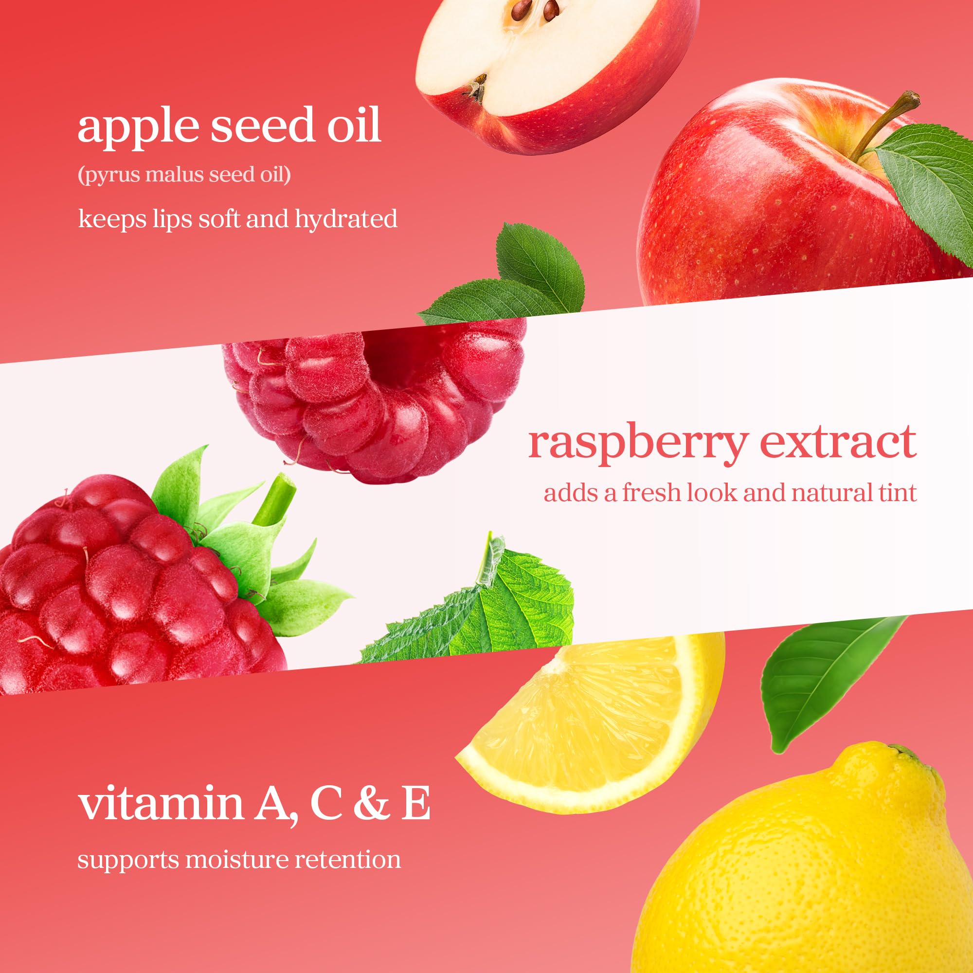 Extracto de frambuesa que nutre el aceite labial NOONI Appleberry.