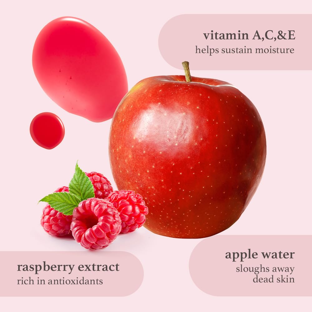 NOONI Applecherry lip oil set on lips for subtle shine