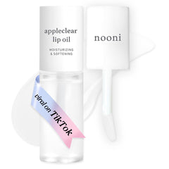 NOONI Appleclear aceite labial en frasco, hidratación duradera para labios secos.