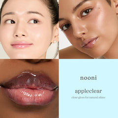 Textura sedosa de NOONI Appleclear que suaviza labios al instante.