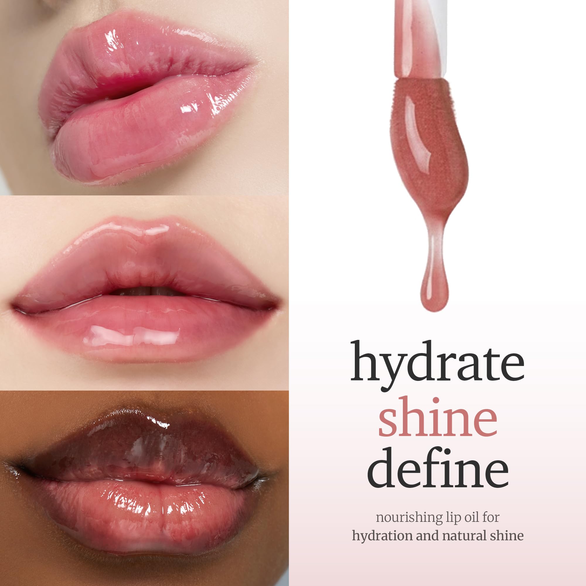 Resistente al agua NOONI Lip Oil para climas variables.