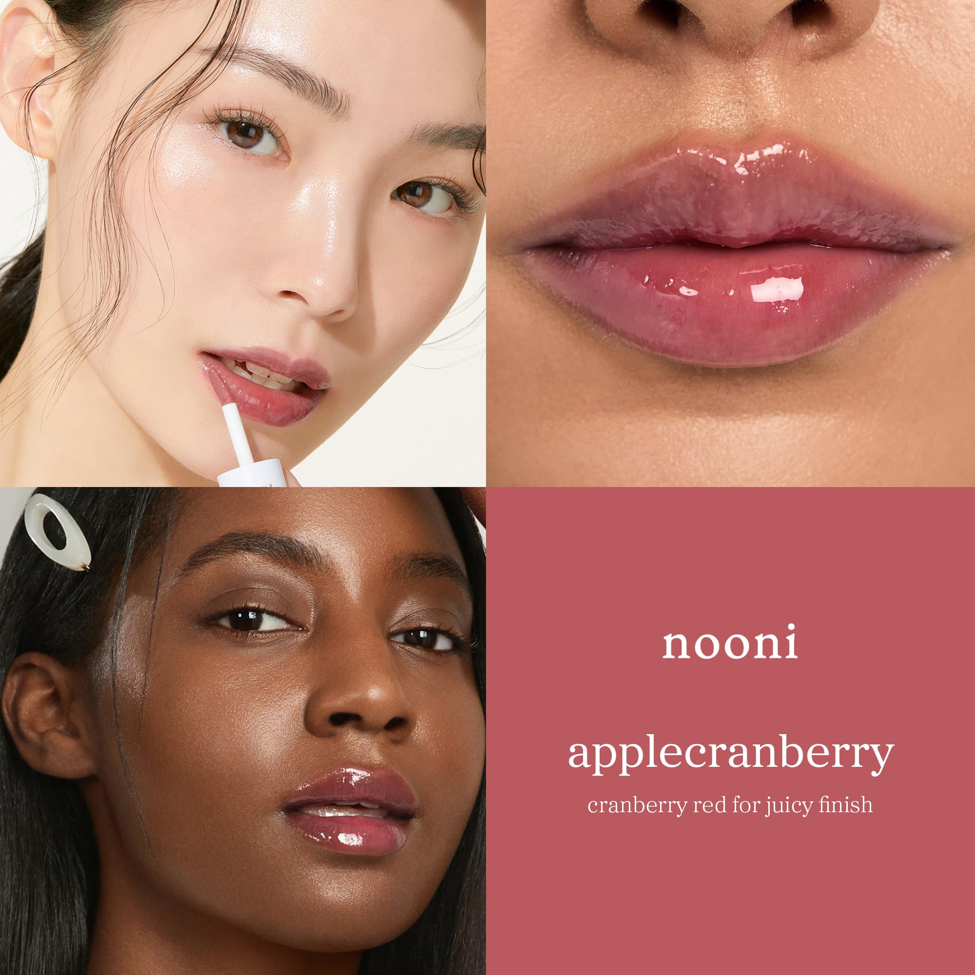 Textura ligera NOONI Lip Oil logra brillo natural sin pesadez.