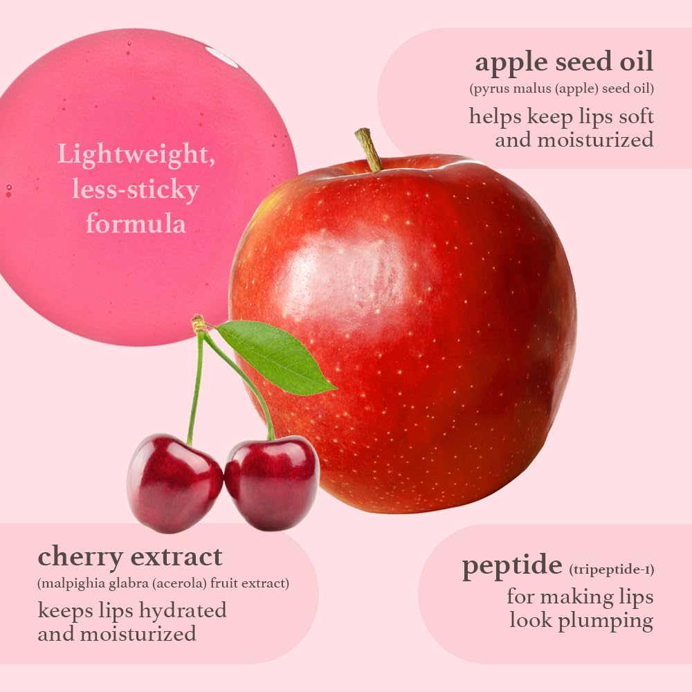 NOONI Appleplum lip oil set bottle shows glossy hydration
