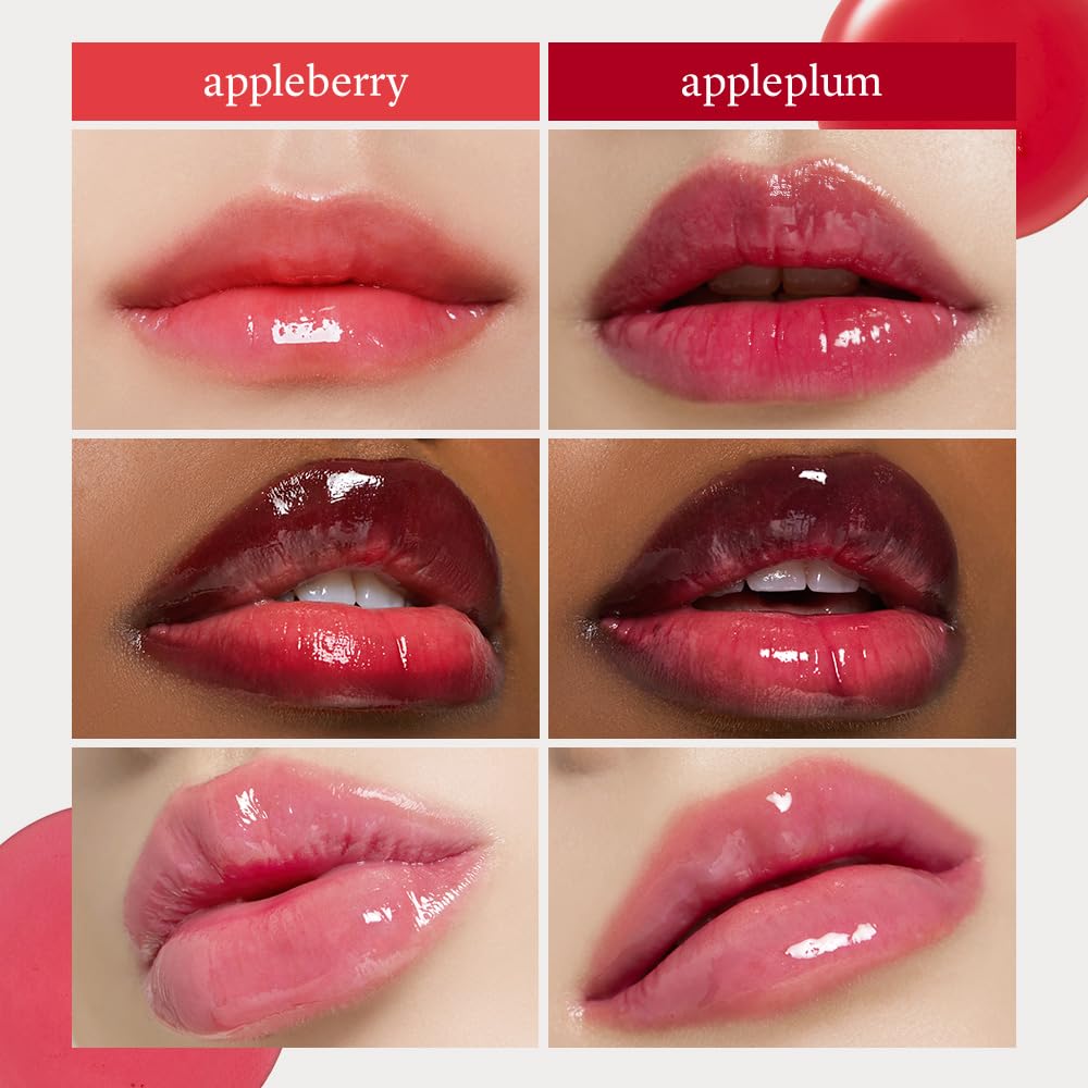 NOONI Appleseed Lip Oil Set hidratación instantánea para labios secos.