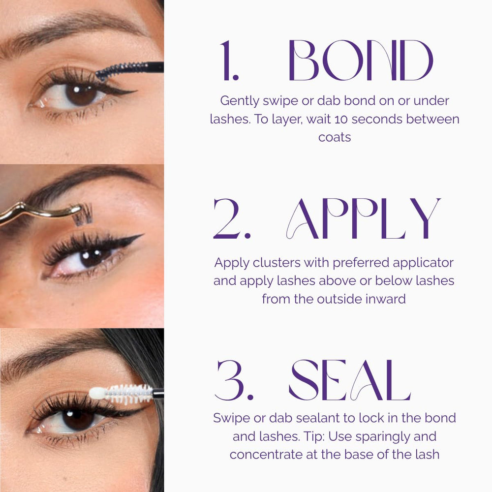 NOONLASH precision brush tip applicator enables precise lash base application.