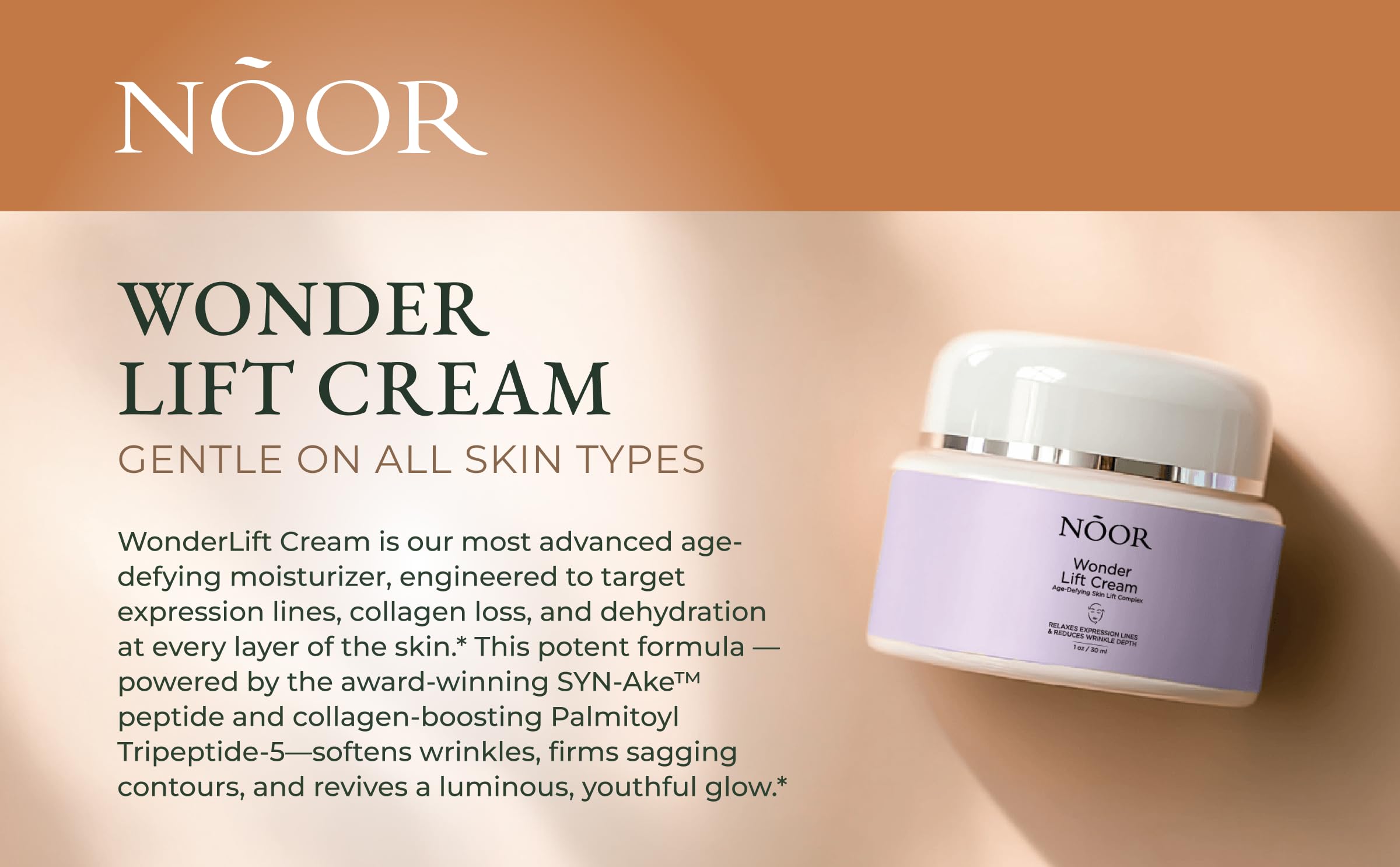 Noor Hair Packaging label closeup showing brand and safety promises.