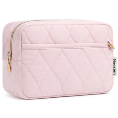 Noozion makeup bag top view showing organized interior for quick travel access