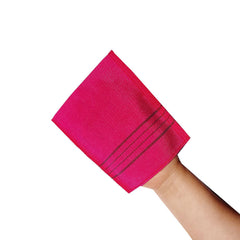 NOPIGO guante exfoliante rojo, textura rugosa para exfoliación eficaz