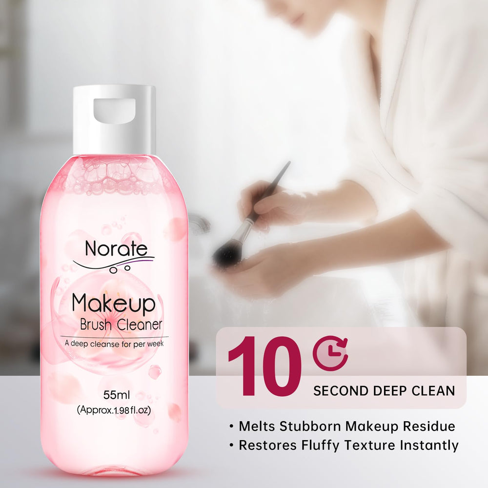 Norate cleaner mat close-up shows texture removing makeup residue.