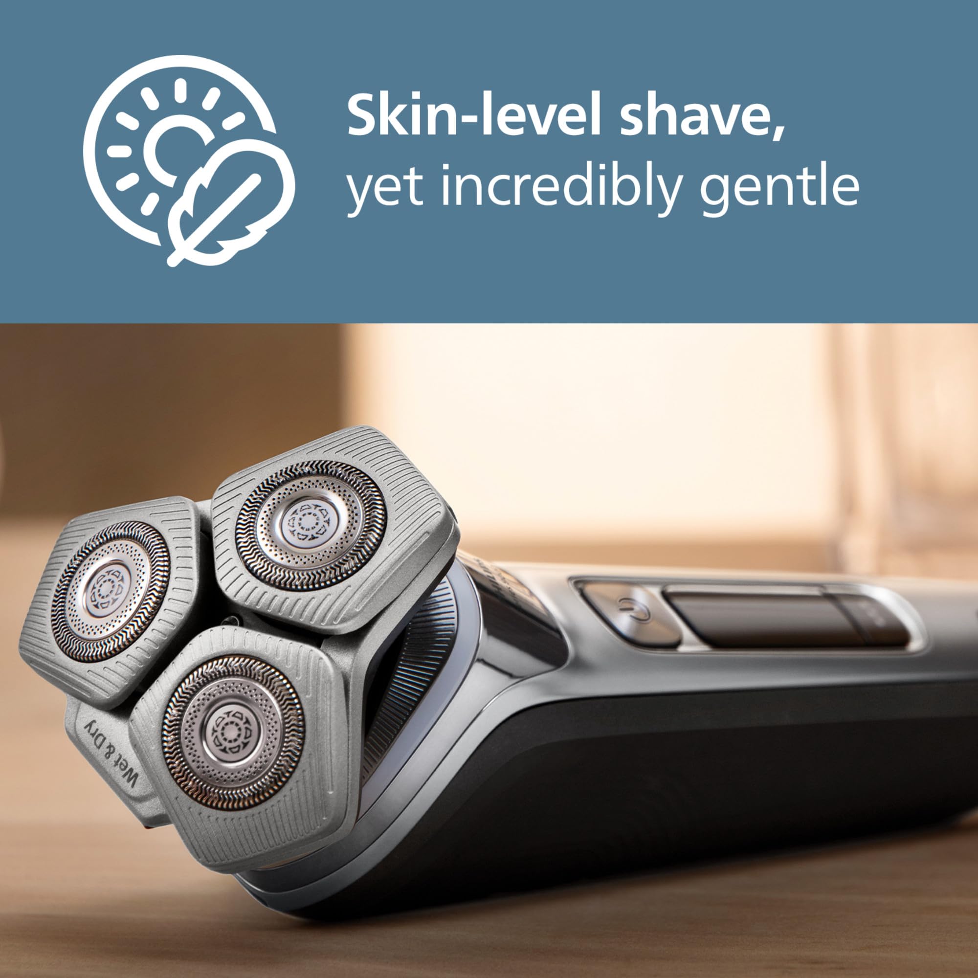 Up to 165,000 cutting actions per minute for a close shave.