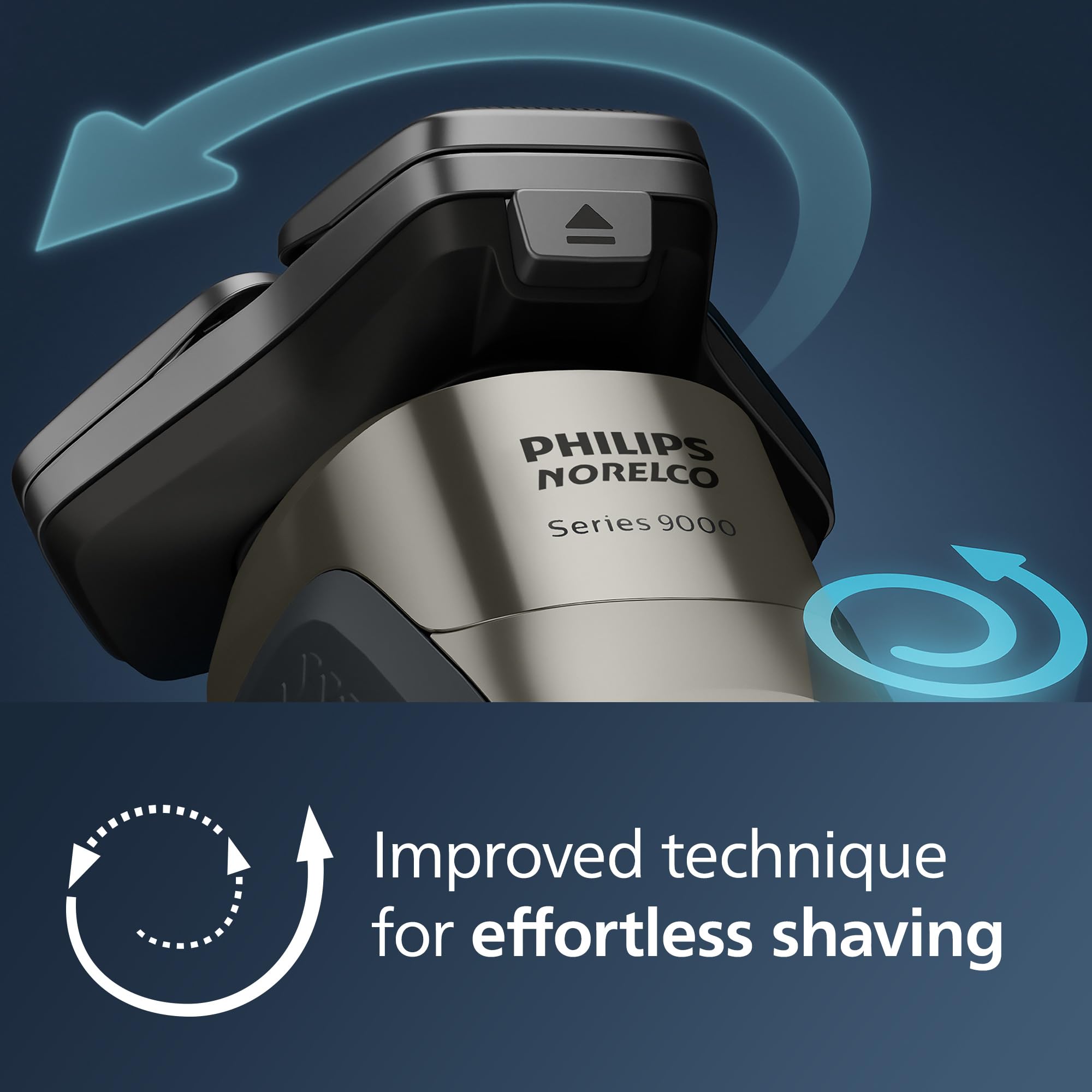 Norelco 9400 lithium battery provides up to 60 minutes of cordless shaving.